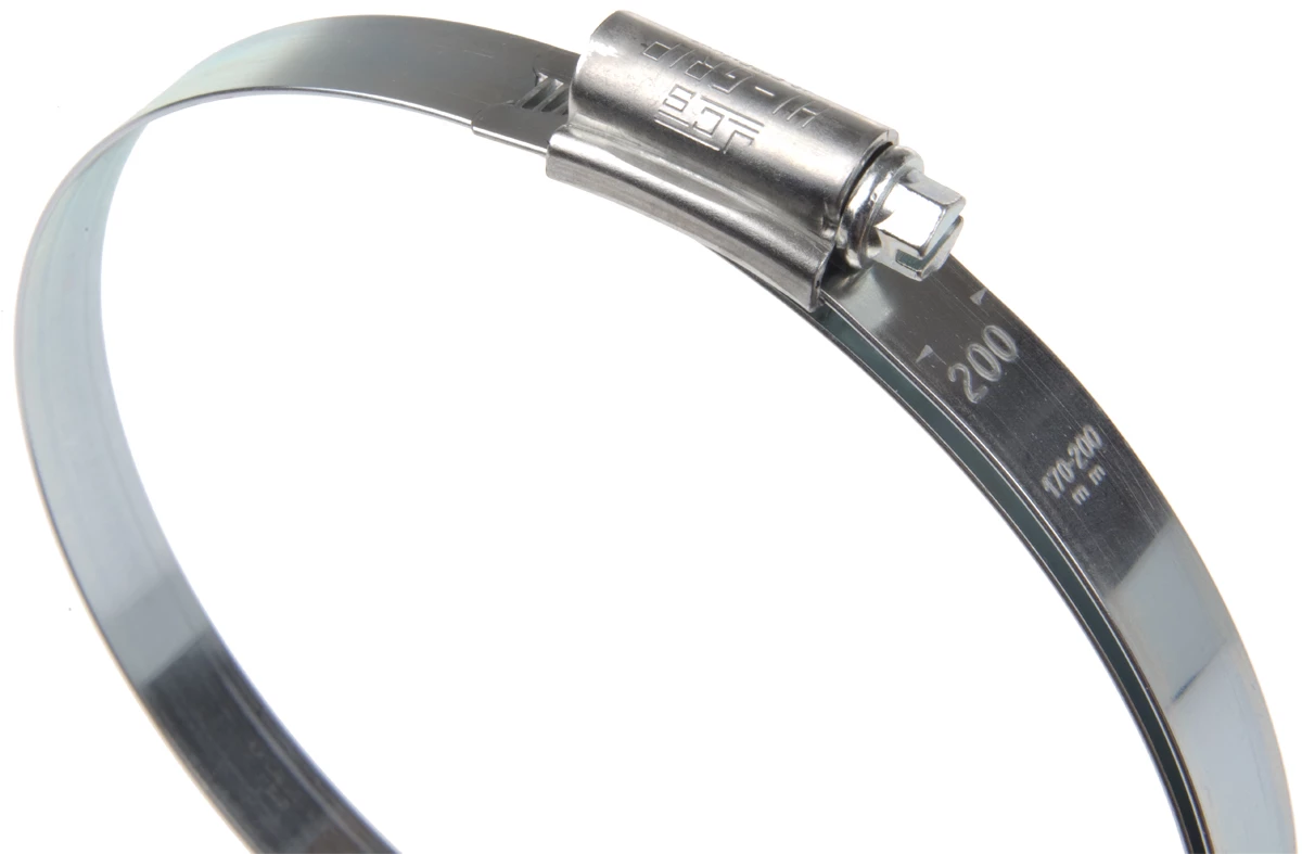 HI-GRIP Stahl Schlauchschelle Schneckengewinde, Mit Sechskantschraube, Ø 170 → 200mm X 13mm 4 HI-GRIP Stahl Schlauchschelle Schneckengewinde, Mit Sechskantschraube, Ø 170 → 200mm X 13mm – Bild 2