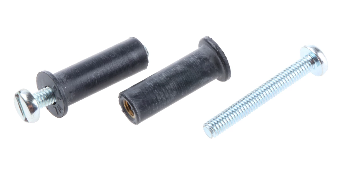 RawlPlug Dübel L. 24mm D. 8mm Gummi, Stahl Schwarz 3 RawlPlug Dübel L. 24mm D. 8mm Gummi, Stahl Schwarz