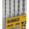 DeWALT Wolframcarbid Spiralbohrer Satz 4mm → 8mm, 5-teilig Für Für Verschiedene Materialien -RS Verkäufe F1138614 01
