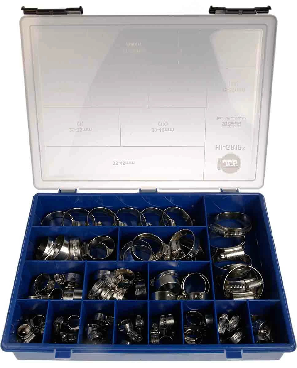 HI-GRIP Edelstahl Schlauchschellen Sortiment Schneckengewinde, Innen-Ø 35 → 50mm, Min. 9.5 → 12mm, 76 3 HI-GRIP Edelstahl Schlauchschellen Sortiment Schneckengewinde, Innen-Ø 35 → 50mm, Min. 9.5 → 12mm, 76