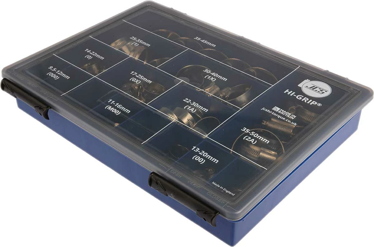 HI-GRIP Edelstahl Schlauchschellen Sortiment Schneckengewinde, Innen-Ø 35 → 50mm, Min. 9.5 → 12mm, 76 7 HI-GRIP Edelstahl Schlauchschellen Sortiment Schneckengewinde, Innen-Ø 35 → 50mm, Min. 9.5 → 12mm, 76 - Image 5