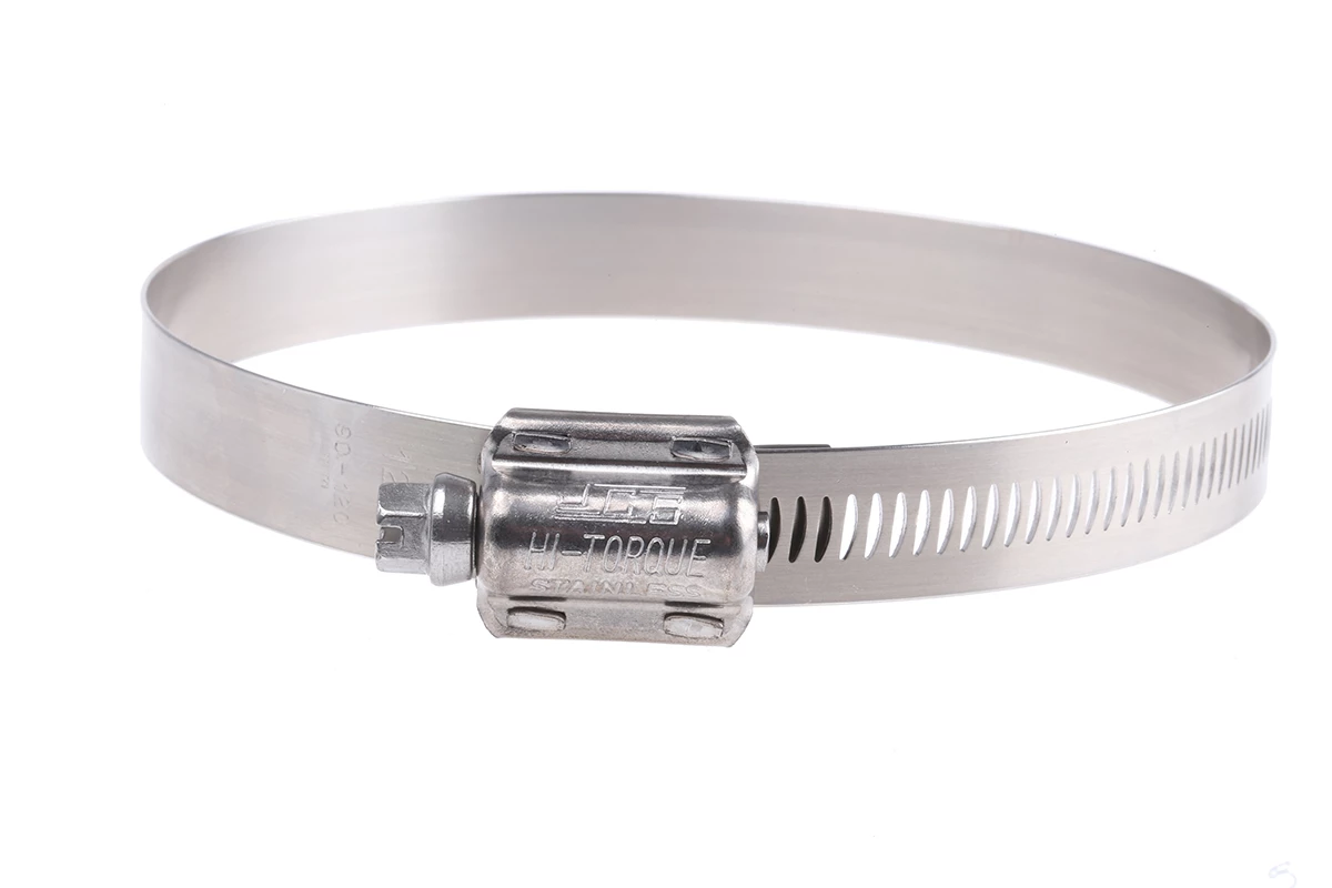 HI-TORQUE Edelstahl Schlauchschelle A2 304 Schneckengewinde, Mit Sechskantschraube, Ø 90 → 120mm X 16mm 3 HI-TORQUE Edelstahl Schlauchschelle A2 304 Schneckengewinde, Mit Sechskantschraube, Ø 90 → 120mm X 16mm