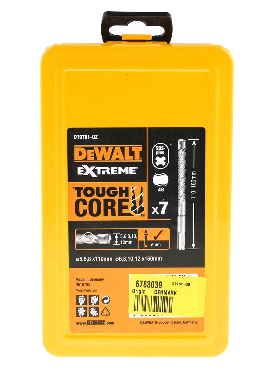 DeWALT Wolframcarbid SDS Plus-Bohrer Satz 5mm → 12mm, 7-teilig Für Mauerwerk 5 DeWALT Wolframcarbid SDS Plus-Bohrer Satz 5mm → 12mm, 7-teilig Für Mauerwerk – Bild 3