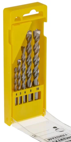 DeWALT Wolframcarbid Spiralbohrer Satz 4mm → 10mm, 5-teilig Für Mauerwerk