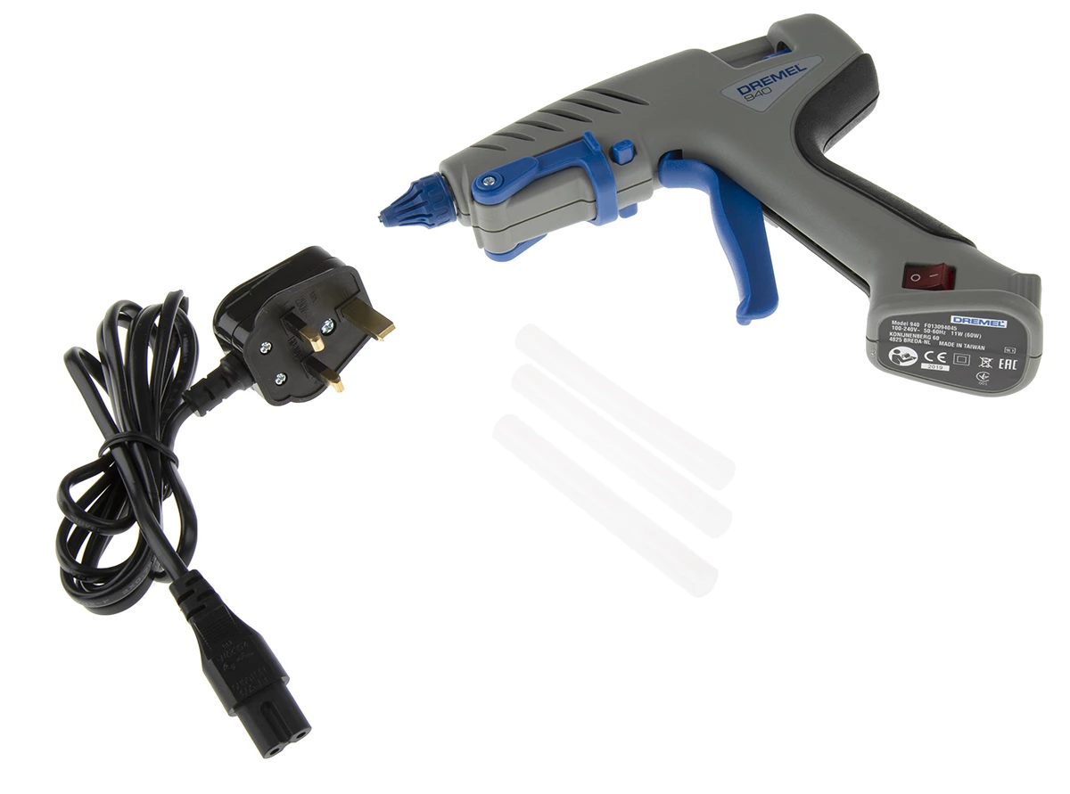 Dremel Glue Gun 940 Netz Heißklebepistole, 60W / 230V Für 11mm Klebesticks, UK-Netzstecker 7 Dremel Glue Gun 940 Netz Heißklebepistole, 60W / 230V Für 11mm Klebesticks, UK-Netzstecker – Bild 5