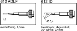 Ersa Lötspitze 0.6 X 1,6 Mm Flach Serie 612 Für Tech-Werkzeug