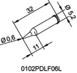 Ersa Lötspitze 0,6 Mm Konisch Serie 102 Für I-Tool