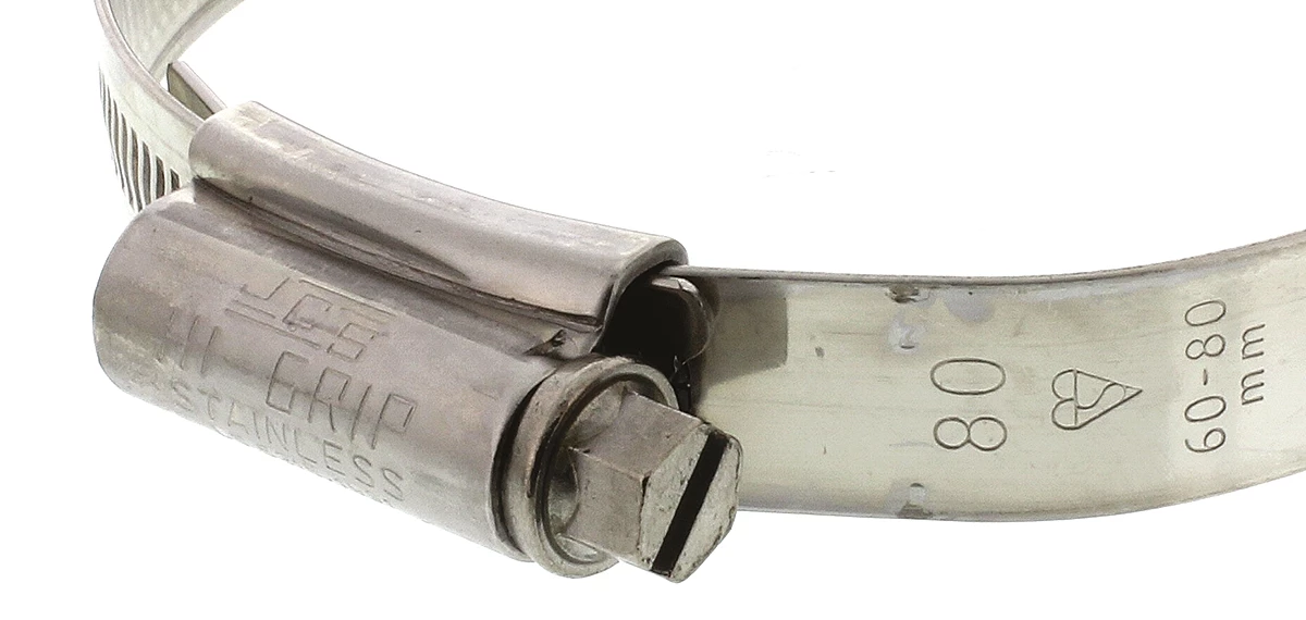 HI-GRIP Edelstahl Schlauchschelle A2 304 Schneckengewinde, Mit Sechskantschraube, Ø 60 → 80mm X 13mm 4 HI-GRIP Edelstahl Schlauchschelle A2 304 Schneckengewinde, Mit Sechskantschraube, Ø 60 → 80mm X 13mm - Image 2