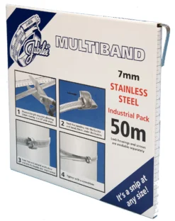 Jubilee Edelstahl Schlauchschellen-Banderolen Schneckengewinde, 1 Stück