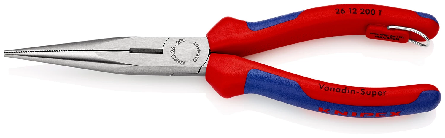 Knipex Spitzzange / Backen 73mm, Gebogen Schneidkraft → Harter Draht: 2,2 Mm, Mittelharter Draht: 3,2 Mm 200 Mm, 3 Knipex Spitzzange / Backen 73mm, Gebogen Schneidkraft → Harter Draht: 2,2 Mm, Mittelharter Draht: 3,2 Mm 200 Mm,