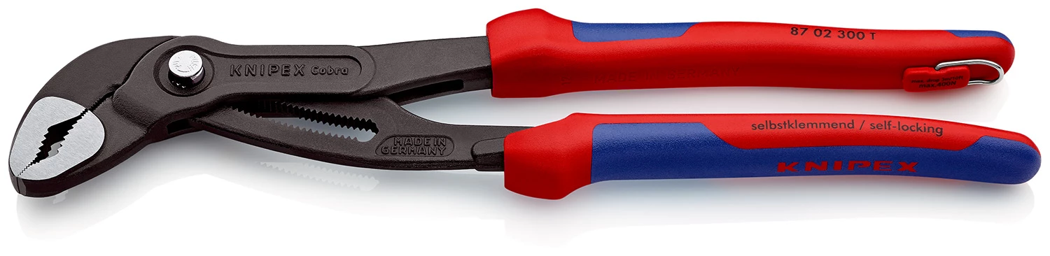 Knipex Cobra® Wasserpumpenzange / Backen 60mm, Gebogen 300 Mm, Höhensicher 3 Knipex Cobra® Wasserpumpenzange / Backen 60mm, Gebogen 300 Mm, Höhensicher