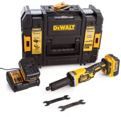 DeWALT DCG426P2, 18V Akku Geradschleifer Matrizenschleifer, Scheiben-Ø 38mm 25000U/min, UK-Netzstecker