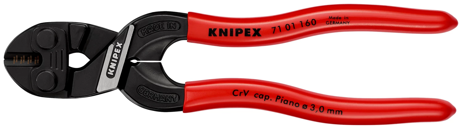 Knipex Kompakter Bolzenschneider, Hochlegierter CrV-Stahl 160 Mm, Schneidkraft → 5,3 Mm 6 Knipex Kompakter Bolzenschneider, Hochlegierter CrV-Stahl 160 Mm, Schneidkraft → 5,3 Mm – Bild 4