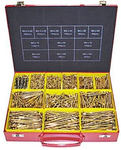 ULTI-MATE Stahl Schrauben Sortiment Senkkopf X 20 → 100mm, 1570 Stück