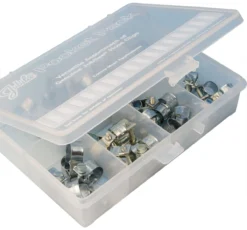 Jubilee Verzinkter Weichstahl Schlauchschellen Sortiment Mini-Kraftstoff-Schelle, Schraube-und-Mutter-Schelle, Innen-Ø