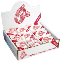 Jubilee Edelstahl 304 Schlauchschellen Sortiment Schneckengewinde, Innen-Ø 35 → 50mm, Min. 9.5 → 12mm,