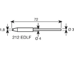 Ersa Lötspitze 1.8 Mm Flach Serie 212 Für Mikrowerkzeug