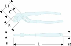 Facom Wasserpumpenzange Schneidkraft → 9 Mm 300 Mm -RS Verkäufe Y2349994 02